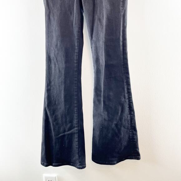 FRAME The Jet Set High Rise Flare Leg Pull On Jeans Black 0 - Picture 12 of 12